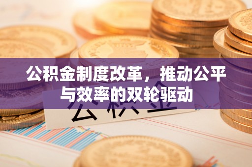 金安公积金制度改革，推动公平与效率的双轮驱动