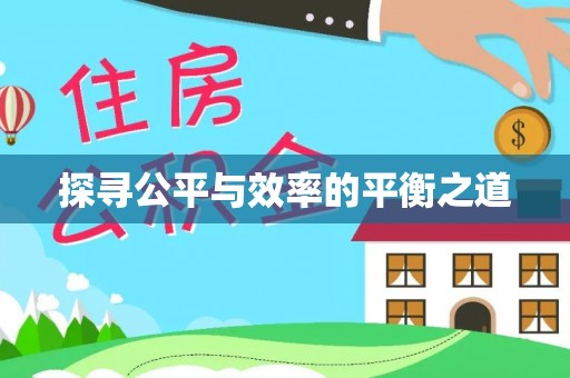 金安探寻公平与效率的平衡之道