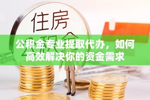 金安公积金专业提取代办，如何高效解决你的资金需求