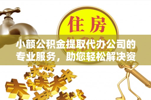 金安小额公积金提取代办公司的专业服务，助您轻松解决资金难题