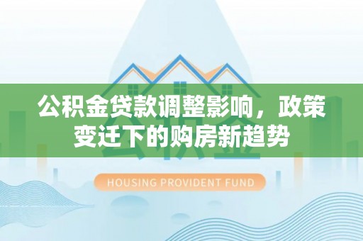 金安公积金贷款调整影响，政策变迁下的购房新趋势