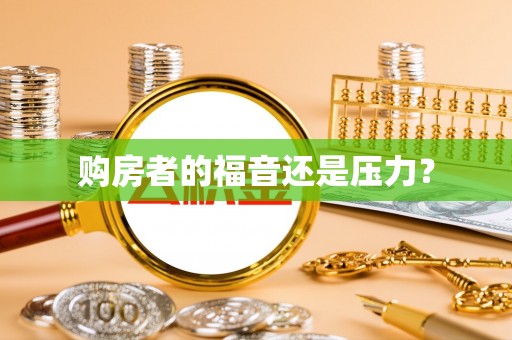 金安购房者的福音还是压力？