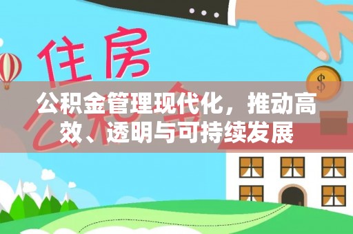 金安公积金管理现代化，推动高效、透明与可持续发展