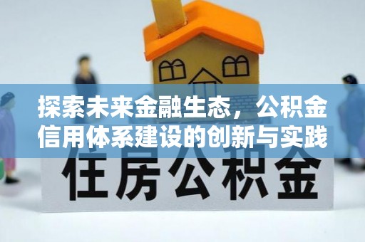 金安探索未来金融生态，公积金信用体系建设的创新与实践