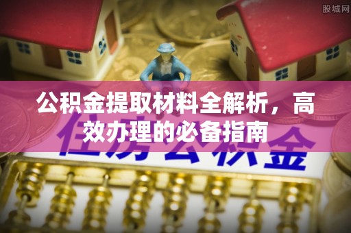 金安公积金提取材料全解析，高效办理的必备指南