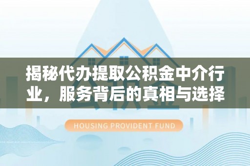 金安揭秘代办提取公积金中介行业，服务背后的真相与选择指南