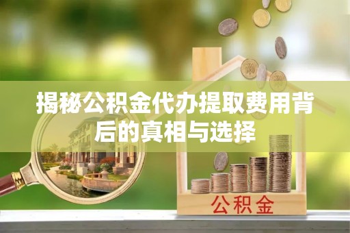 金安揭秘公积金代办提取费用背后的真相与选择