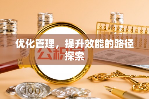 金安优化管理，提升效能的路径探索