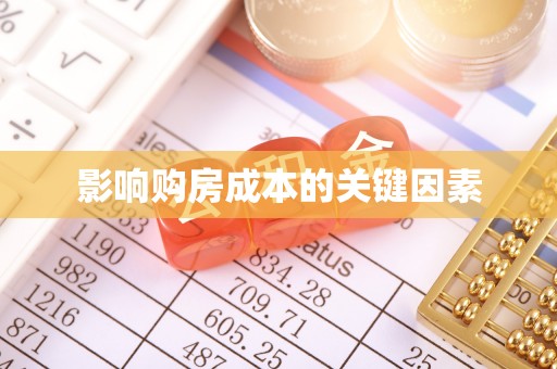 金安影响购房成本的关键因素