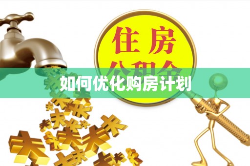 金安如何优化购房计划