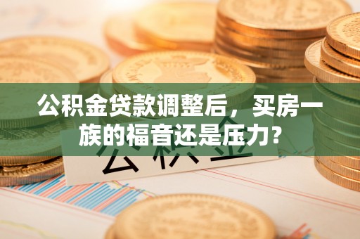 金安公积金贷款调整后，买房一族的福音还是压力？