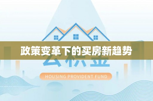 金安政策变革下的买房新趋势