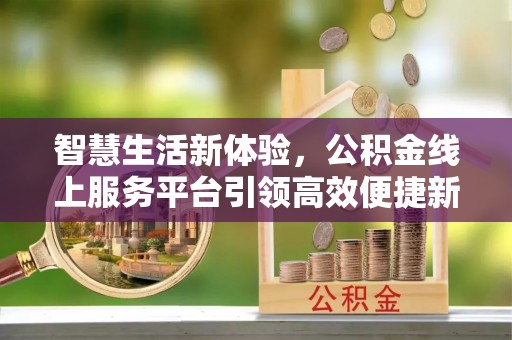 金安智慧生活新体验，公积金线上服务平台引领高效便捷新潮流