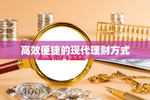 金安高效便捷的现代理财方式