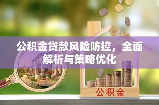 金安公积金贷款风险防控，全面解析与策略优化