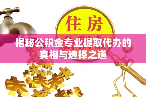 金安揭秘公积金专业提取代办的真相与选择之道