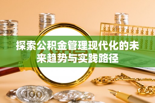 金安探索公积金管理现代化的未来趋势与实践路径