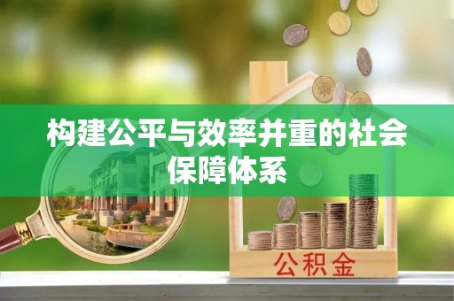 金安构建公平与效率并重的社会保障体系
