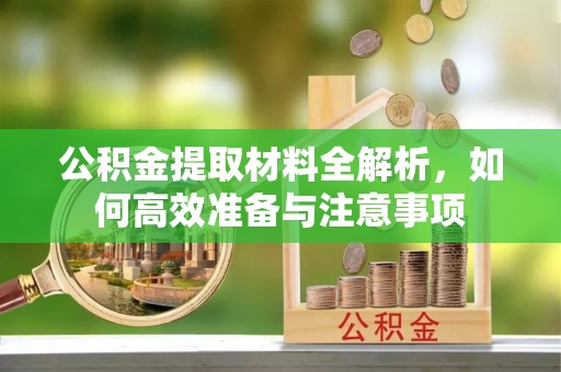 金安公积金提取材料全解析，如何高效准备与注意事项
