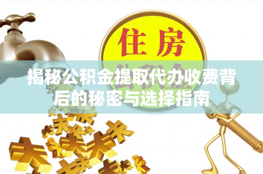 金安揭秘公积金提取代办收费背后的秘密与选择指南