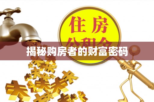 金安揭秘购房者的财富密码