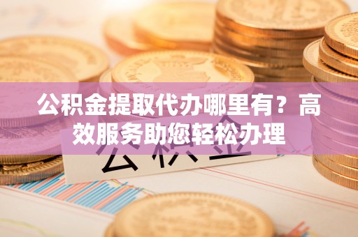 金安公积金提取代办哪里有？高效服务助您轻松办理