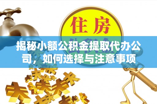金安揭秘小额公积金提取代办公司，如何选择与注意事项