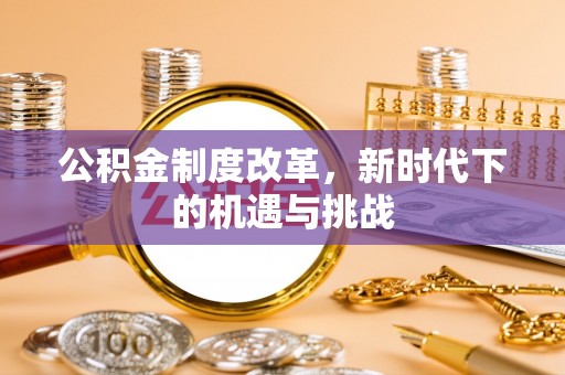金安公积金制度改革，新时代下的机遇与挑战
