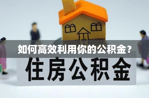 金安如何高效利用你的公积金？