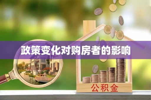 金安政策变化对购房者的影响