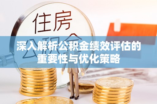 金安深入解析公积金绩效评估的重要性与优化策略