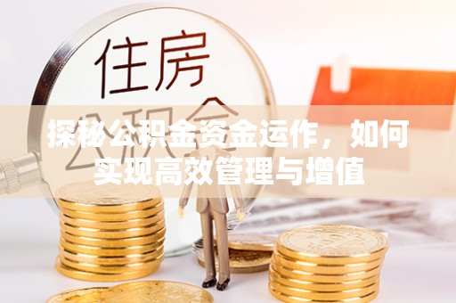 金安探秘公积金资金运作，如何实现高效管理与增值