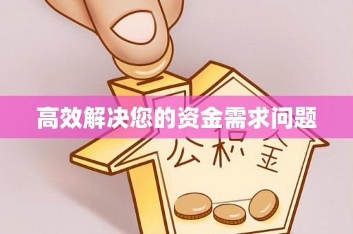 金安高效解决您的资金需求问题