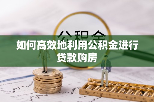 金安如何高效地利用公积金进行贷款购房