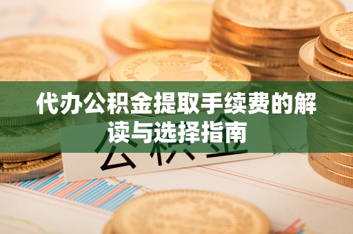 金安代办公积金提取手续费的解读与选择指南