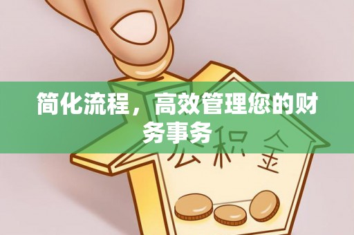 金安简化流程，高效管理您的财务事务