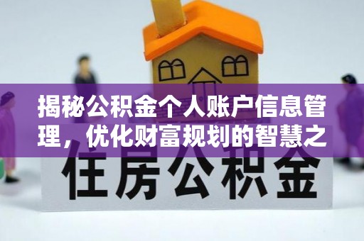 金安揭秘公积金个人账户信息管理，优化财富规划的智慧之选
