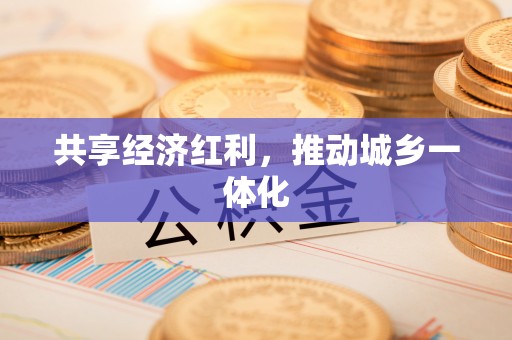 金安共享经济红利，推动城乡一体化