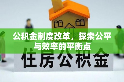 金安公积金制度改革，探索公平与效率的平衡点